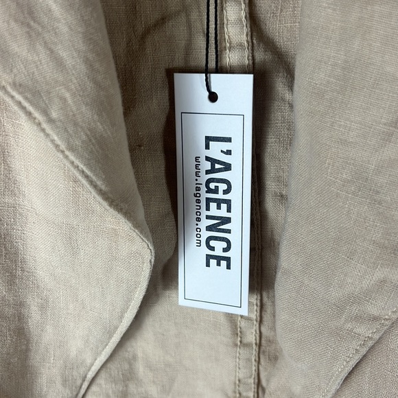 (SOLD) L'AGENCE Dolly Crop Linen Blazer - Picture 6 of 9